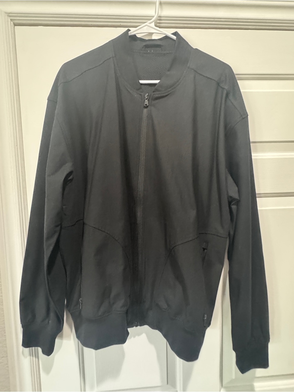 Fabletics Black Zip-Up Bomber Jacket